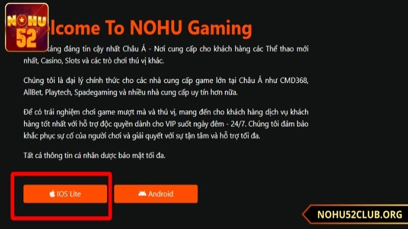 Cách tải nohu52 ios