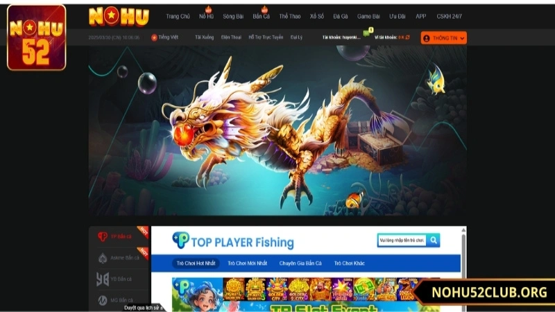 Giới thiệu tổng quan về sảnh bắn cá Nohu52