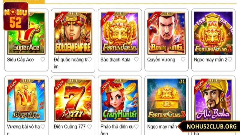 Luật chơi Jili slot Nohu52 cơ bản dành cho tân thủ