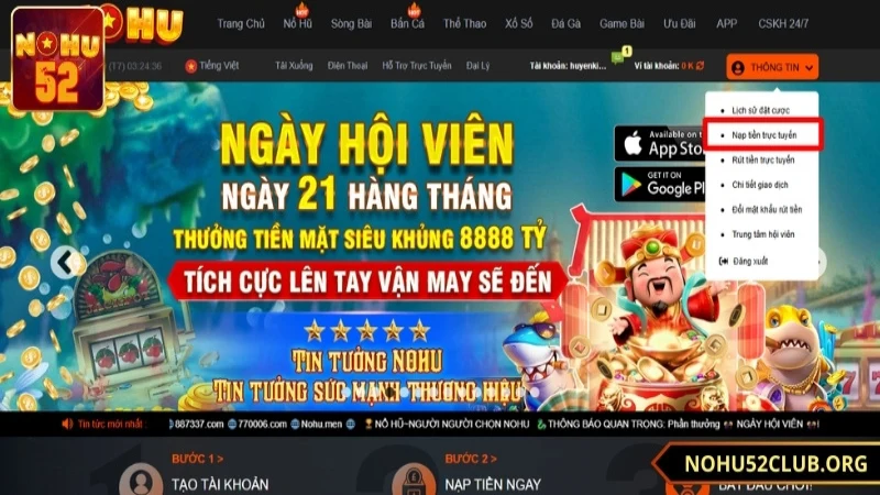 Những ưu điểm khi liên kết ngân hàng tại Nohu52