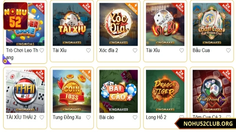 Tận dụng ưu đãi sảnh game bài Nohu52